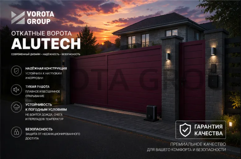 Откатные ворота Alutech Prestige (выс. х  шир.) 2460*2750