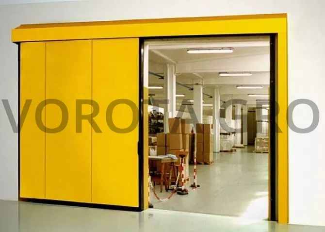 Противопожарные ворота Alutech желтые 3800х2900