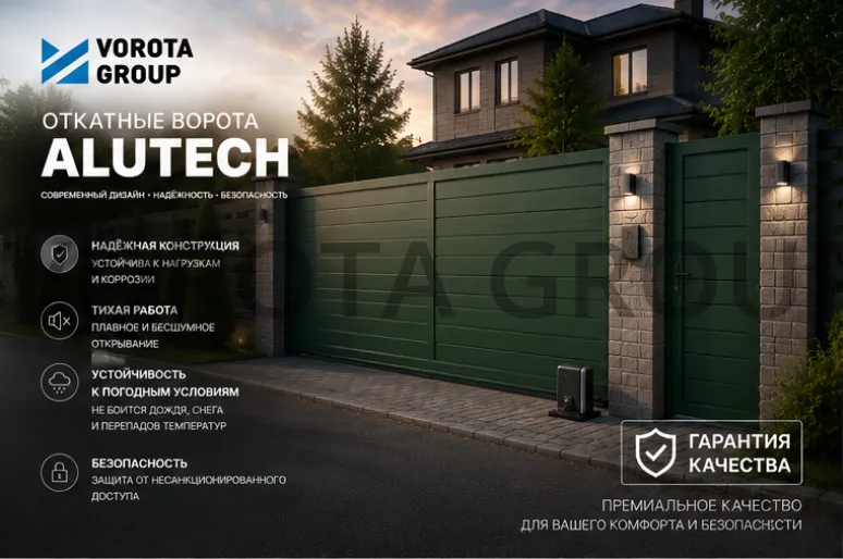Откатные ворота Alutech Prestige (выс. х  шир.) 2460*3125