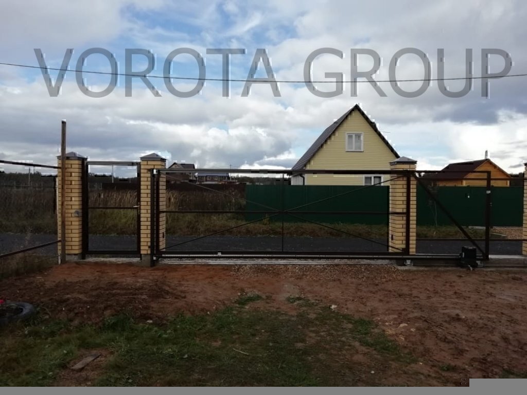 Откатные ворота под профлист без зашивки Откатные ворота под профлист без зашивки